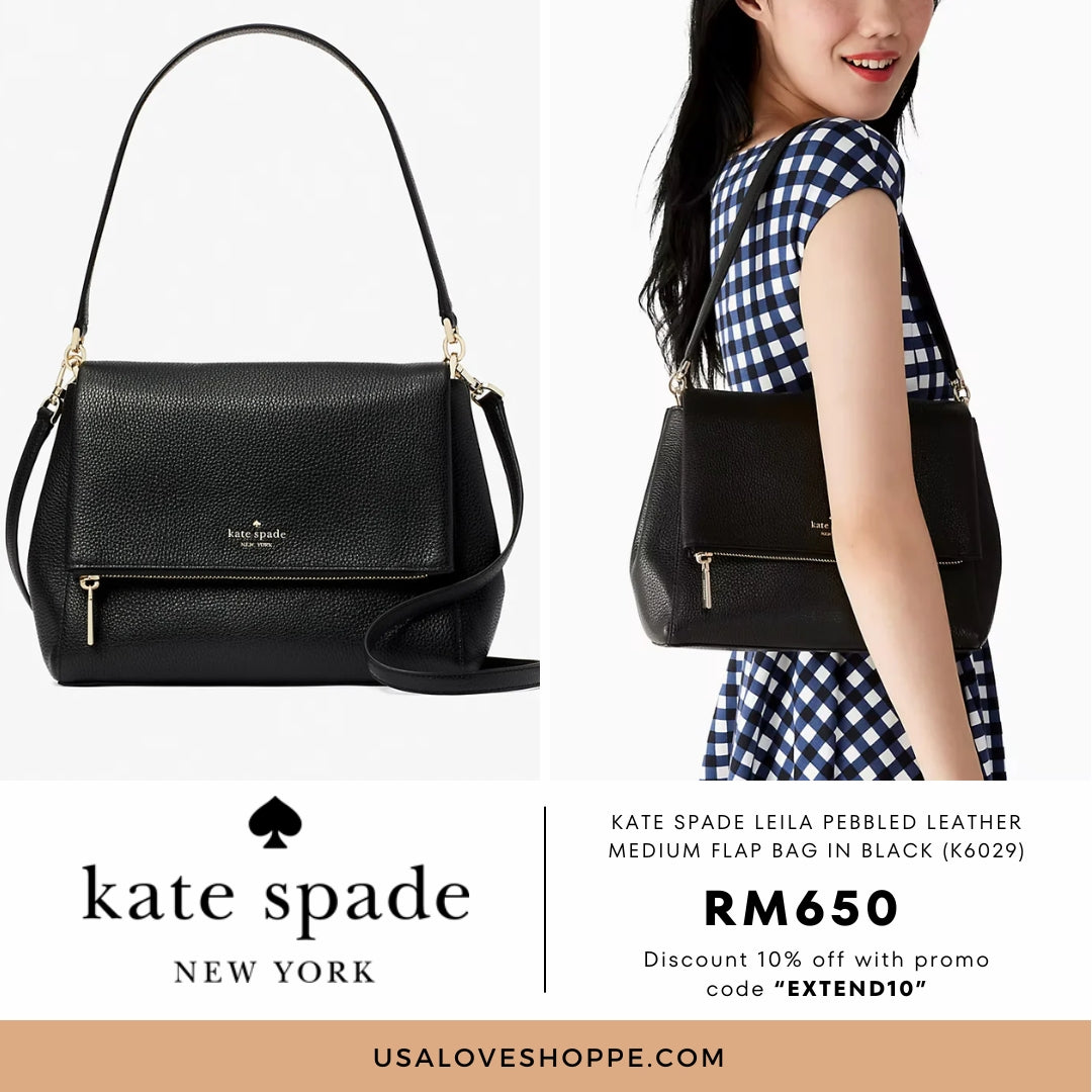 Discover the Ultimate Luxury with Kate Spade Leila Pebbled Leather Flap Bag – Now Within Your Reach!