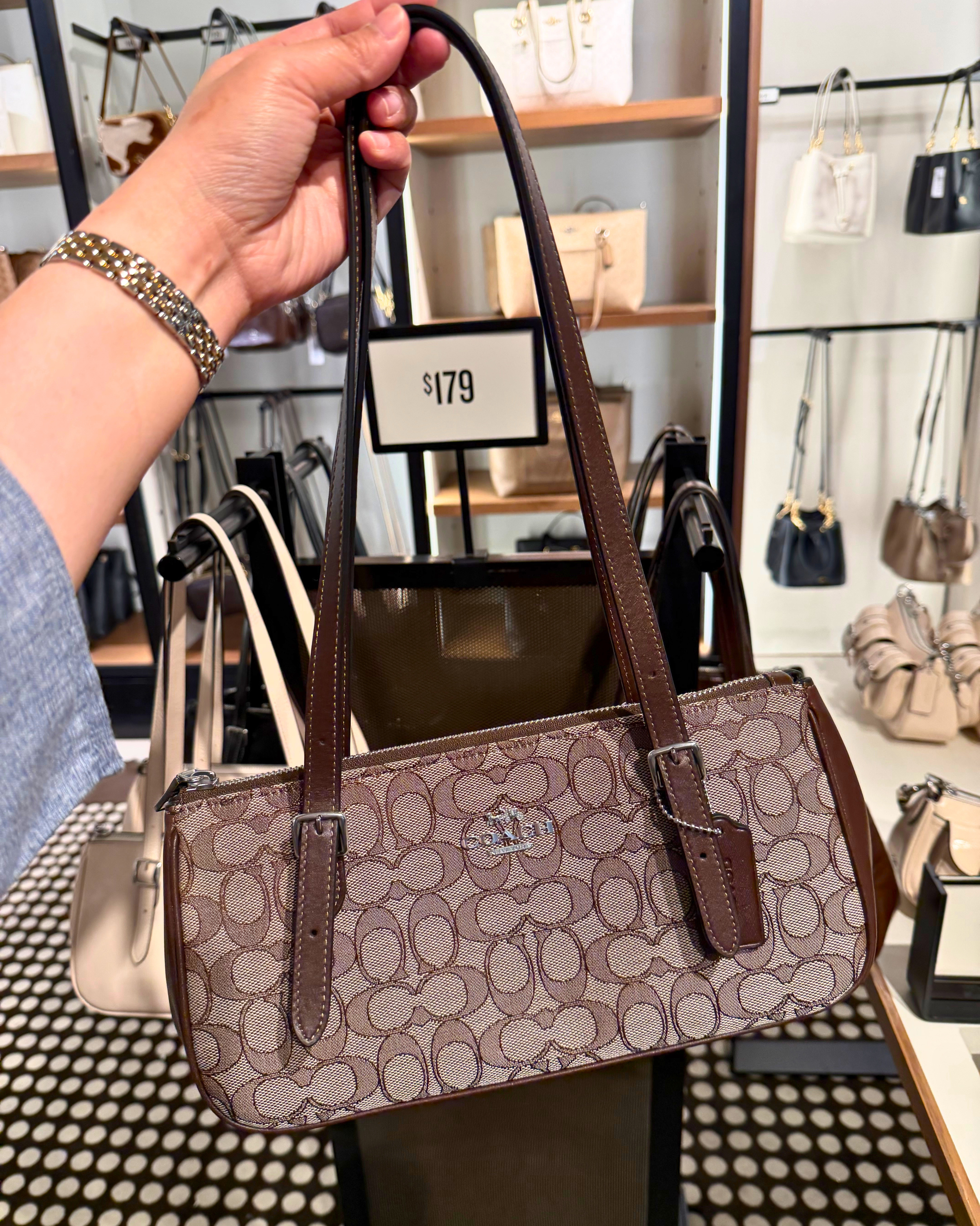 Coach Asher Shoulder Bag in Signature Jacquard Oak Maple: The Everyday Luxury Bag You'll Reach for Again and Again