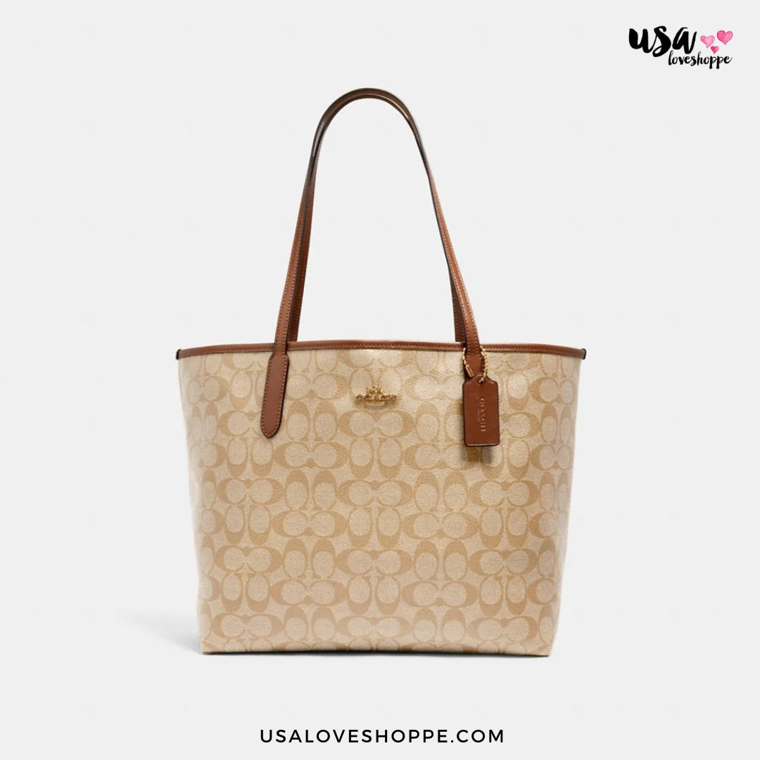 Open Coach Handbag Discover Luxury for Less: The Coach Signature Open City Tote