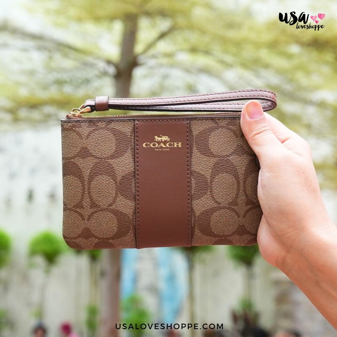 Elevate Your Style with the Coach Corner Zip Wristlet - A Steal for Malaysians!