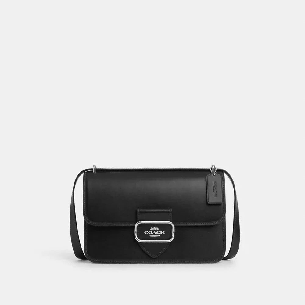 Discover Elegance with the Coach Large Morgan Square Crossbody in Black (CM090) – A Style Statement at an Unbeatable Price