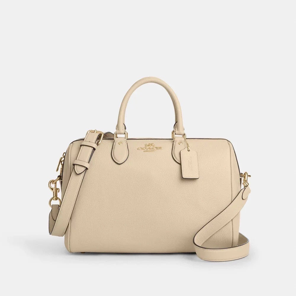 Elevate Your Style with the Coach Rowan Satchel Bag in Ivory (CV960)