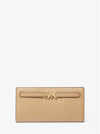 Elevate Your Elegance: The Michael Kors Reed Large Snap Wallet in Camel