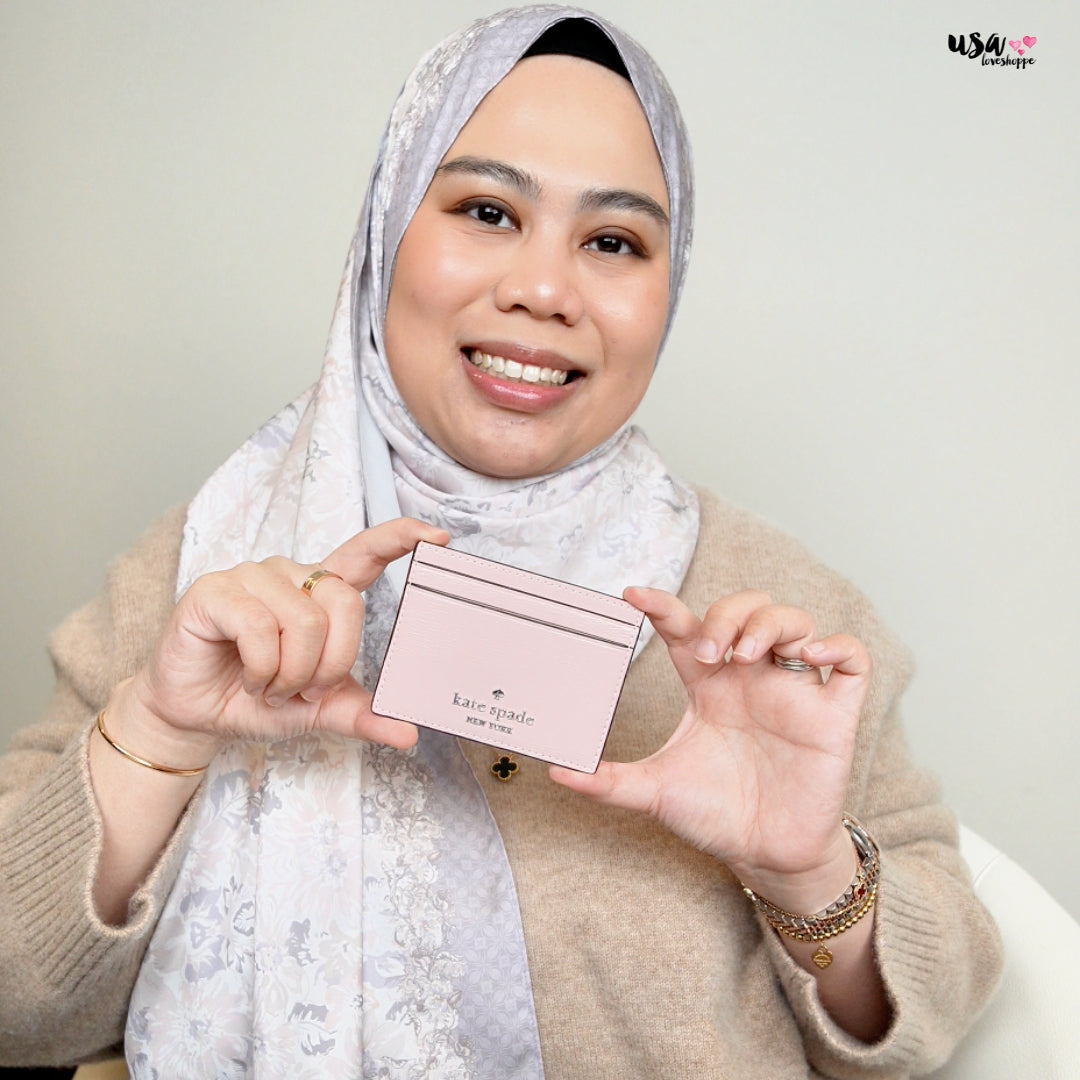 💕 Kate Spade Madison Small Slim Card Holder in Tutu Pink — Sleek, Stylish & Smart