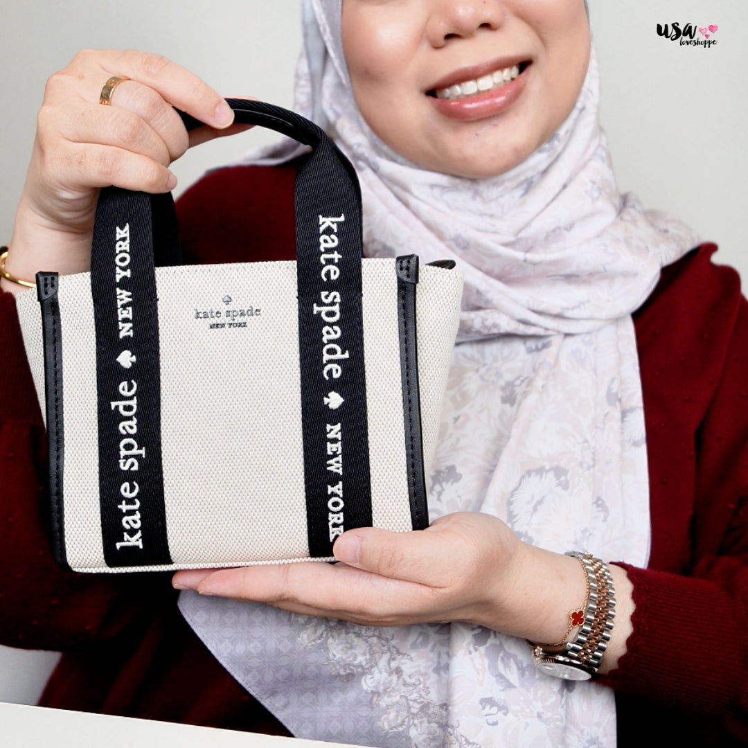 👜 Kate Spade Kip Canvas Mini Tote in Natural Multi — Stylish, Practical & Worth the Hype!