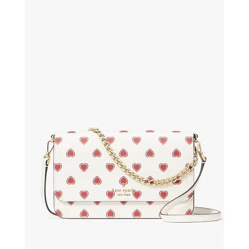 Elevate Your Elegance with the Kate Spade Madison Heartfelt Geo Flap Crossbody!