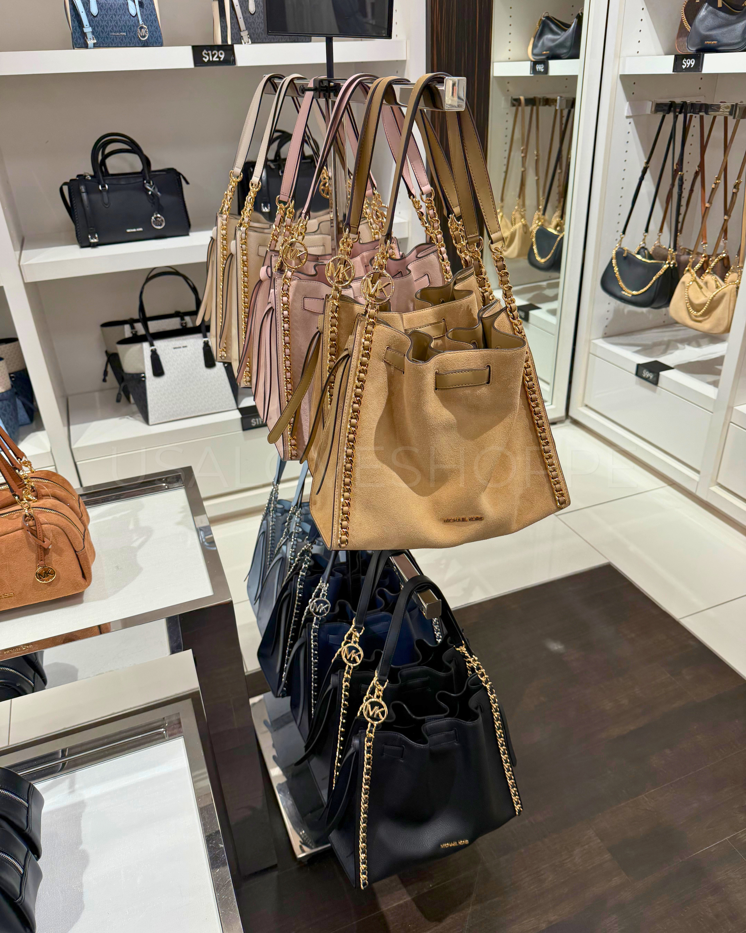 Michael Kors Mina Large Belted Chain Shoulder Bag in Black: The Elegant Designer Bag That Goes With Everything
