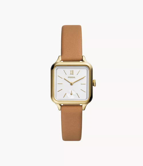 Embrace Timeless Elegance with the F0SSIL Colleen Three-Hand Brown Leather Watch – Now at Unparalleled Affordable Prices!