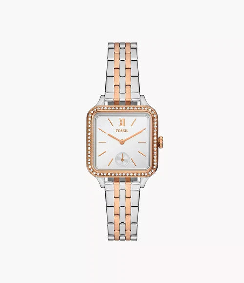 Discover Elegance with the Fossil Colleen Three-Hand Two-Tone Stainless Steel Watch BQ3907