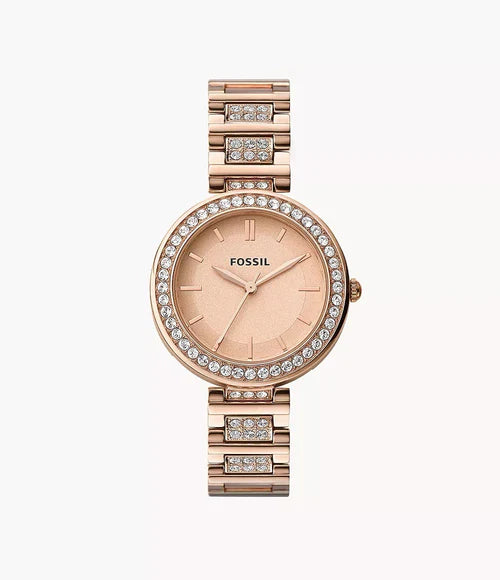 FossilKarliThree-HandRoseGold-  display picture 1