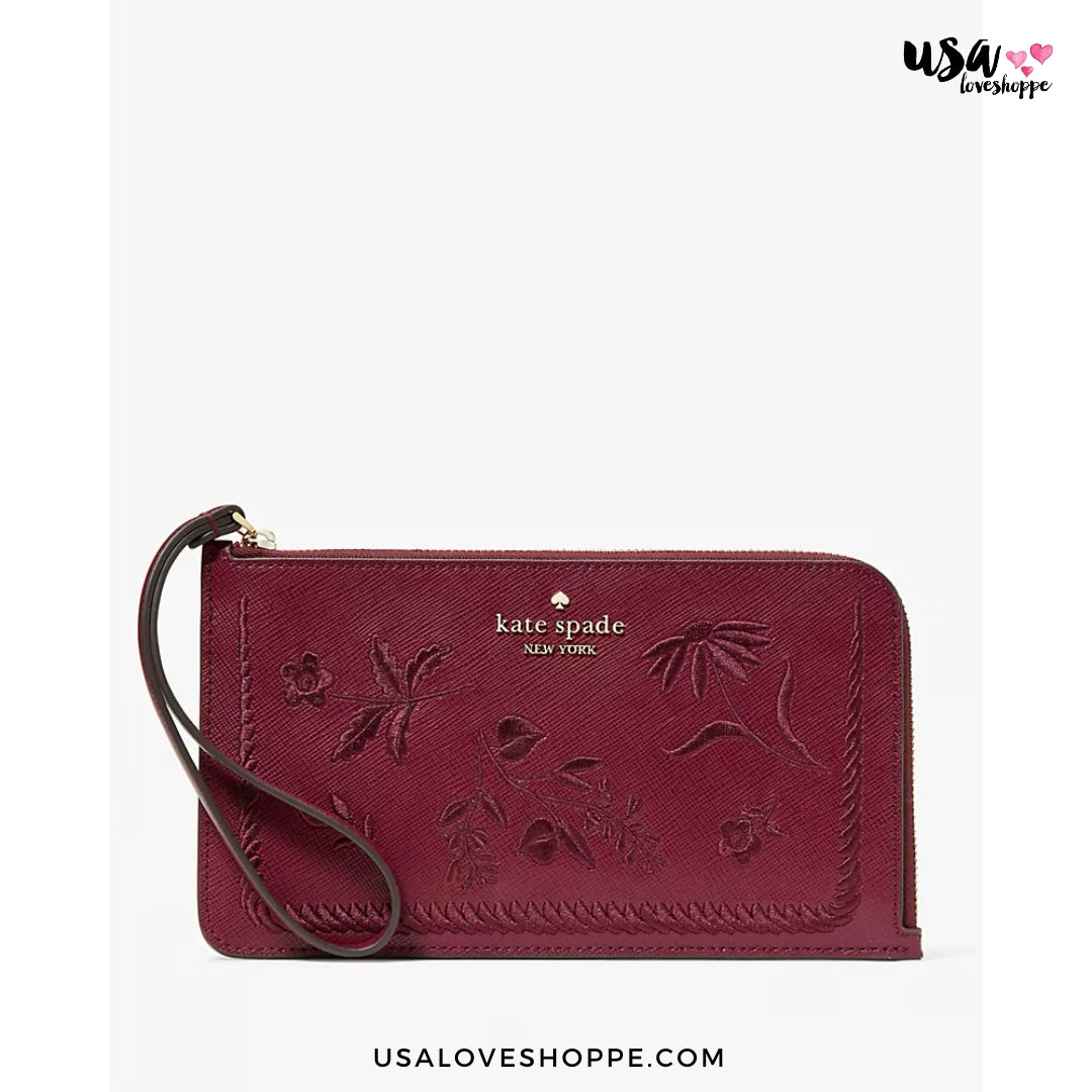 Elevate Your Style with the Kate Spade Lucy Botanical Embroidered Wristlet