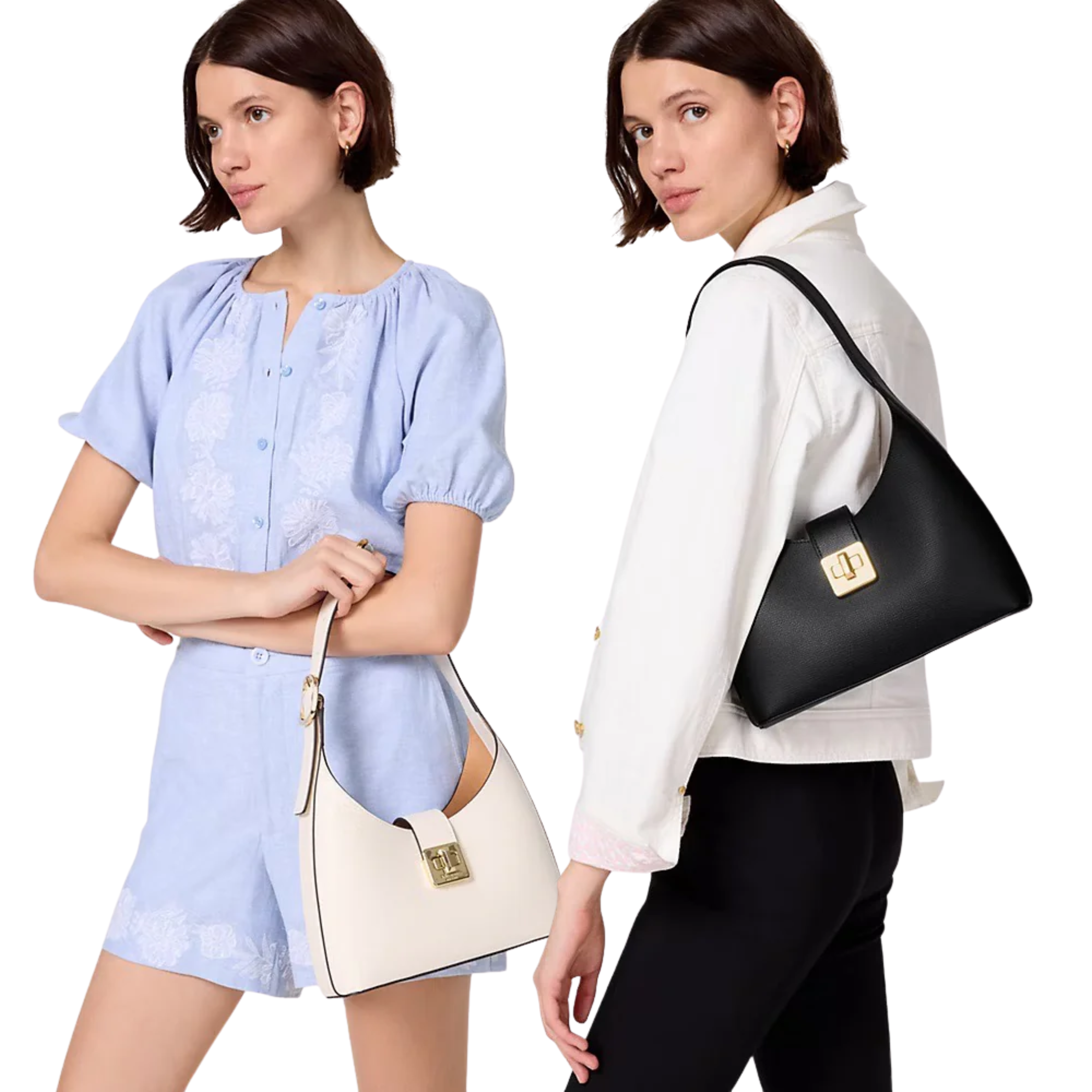 Kate Spade Phoebe Large Shoulder Bag: Elevate Your Everyday in Meringue &amp; Black