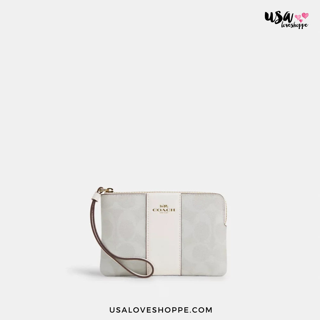 Coach wristlet signature canvas sale