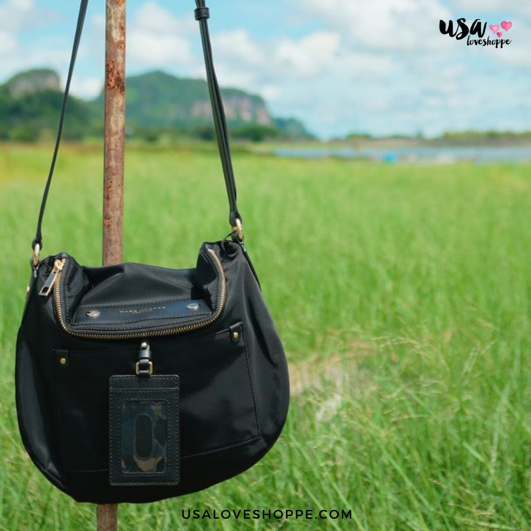 Elevate Your Style with Marc Jacobs Preppy Natasha Nylon Crossbody in Black (M0014625)