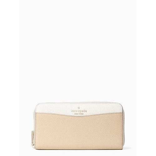 Elevate Your Style with the Kate Spade Leila Large Continental Wallet in Light Sand