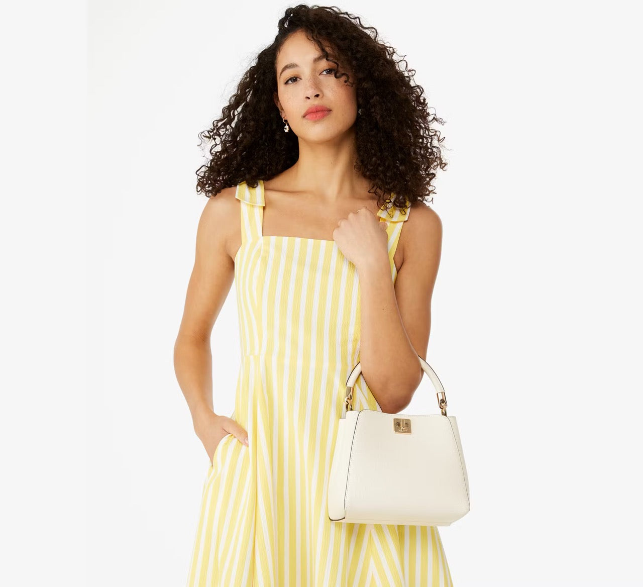 Elegant, Compact &amp; Ready for Every Occasion: Kate Spade Phoebe Small Top Handle Bag in Meringue (KF553)