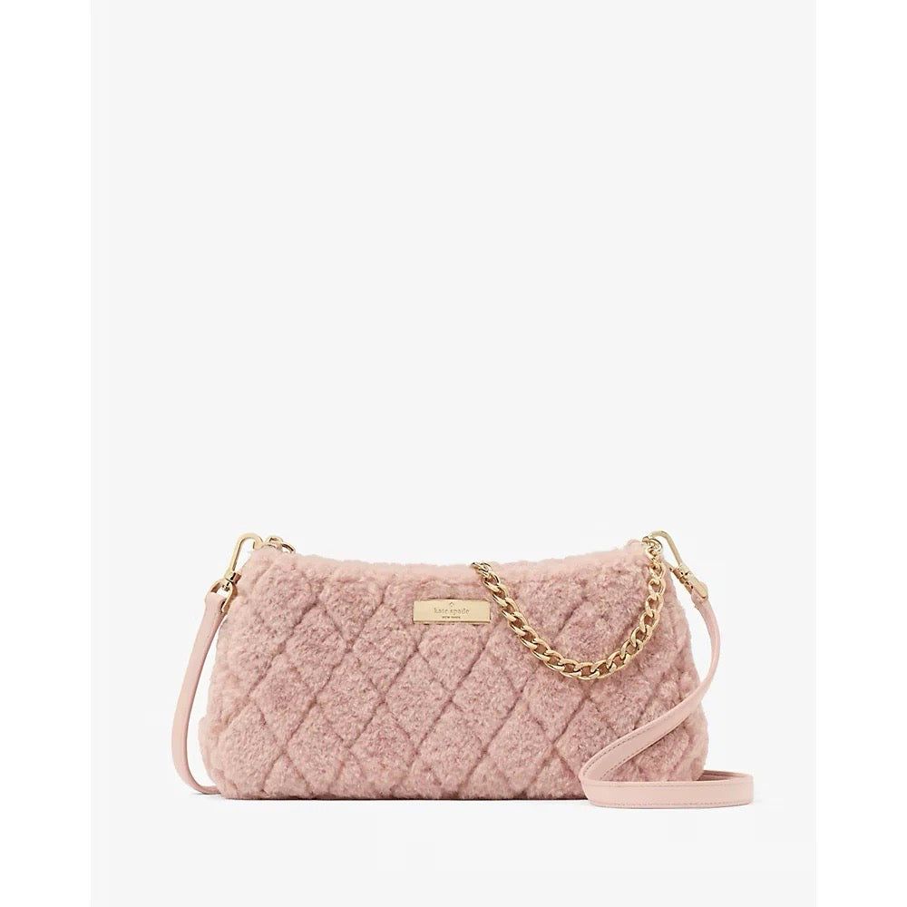 Discover the Ultimate Elegance with Kate Spade Carey Faux Fur Crossbody in Rose Smoke