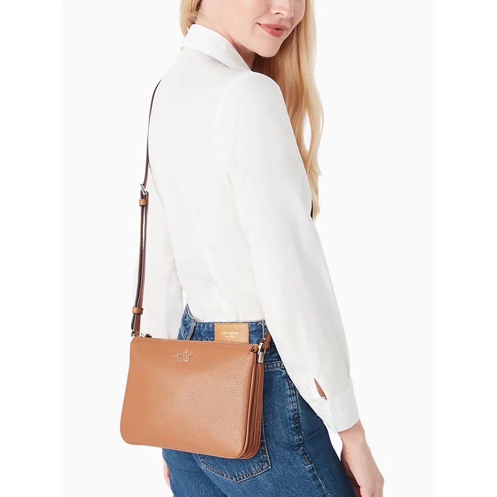 Discover the Charm of Kate Spade Leila Triple Gusset Crossbody in Warm Ginger: A Luxurious Yet Affordable Delight
