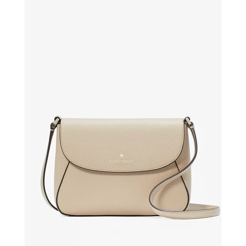 Discover the Elegance of Kate Spade Monica Mini Flap Crossbody Bag in Light Sand!
