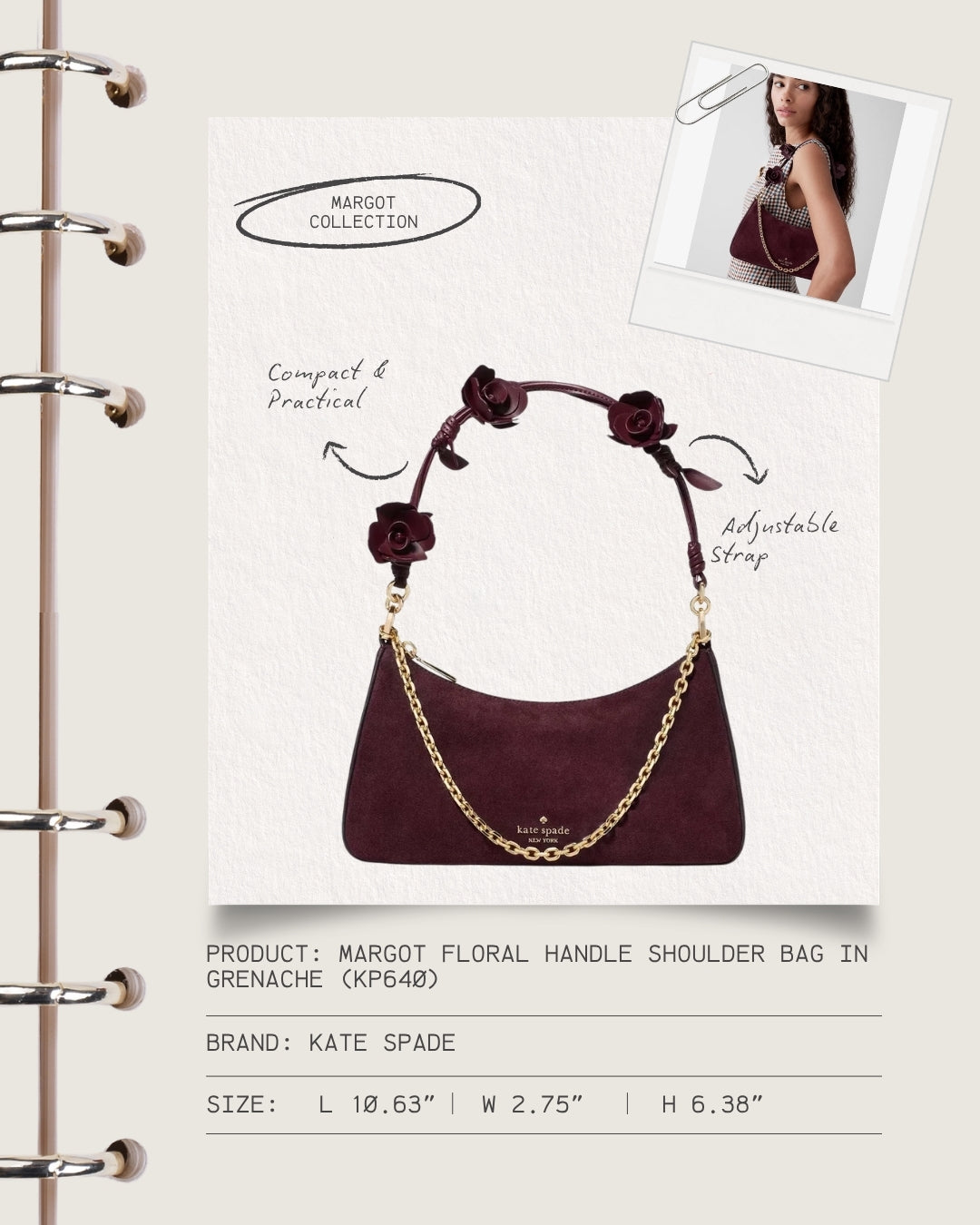 Kate Spade Margot Floral Handle Bag in Grenache – A Little Detail That Makes All the Difference