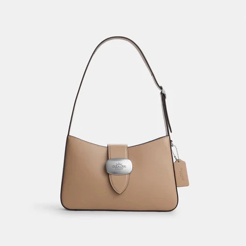 Experience Elegance with the COACH Eliza Shoulder Bag in Taupe—Now at an Unbeatable Price!