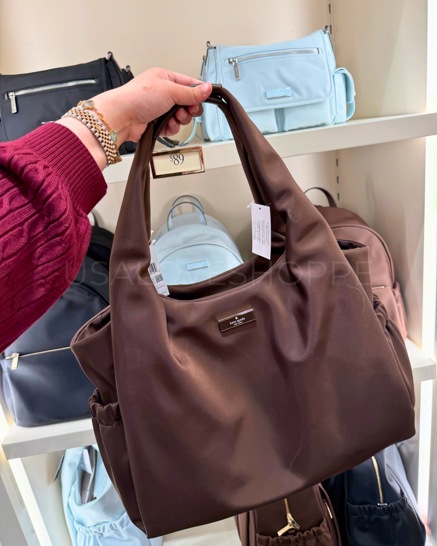 Kate Spade Carter Nylon Large Baby Bag in Hot Fudge: The Stylish Diaper Bag Every Modern Mom Needs