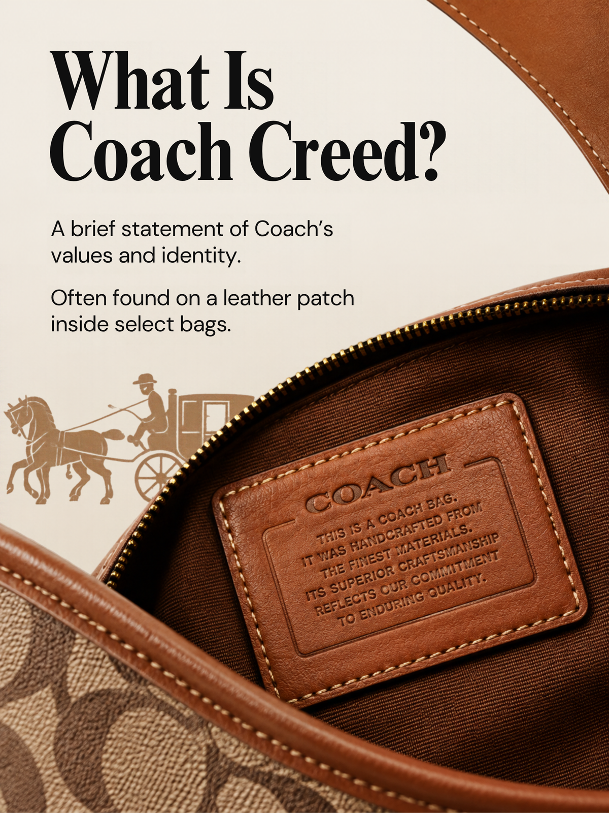 What Is a Coach Creed? Does Every Authentic Coach Bag Have One?
