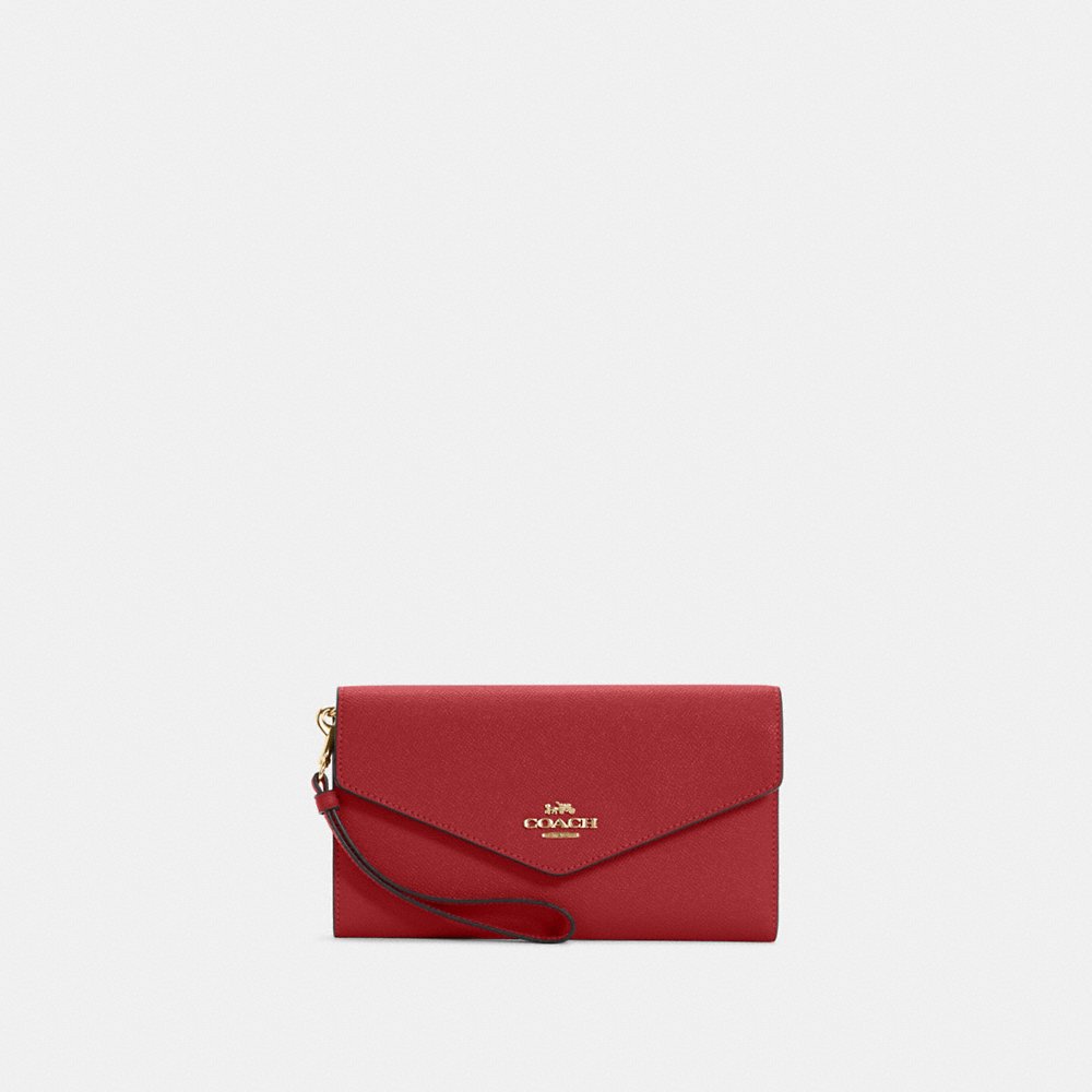 Coach Travel Envelope Wallet in 1941 Red (C0707)