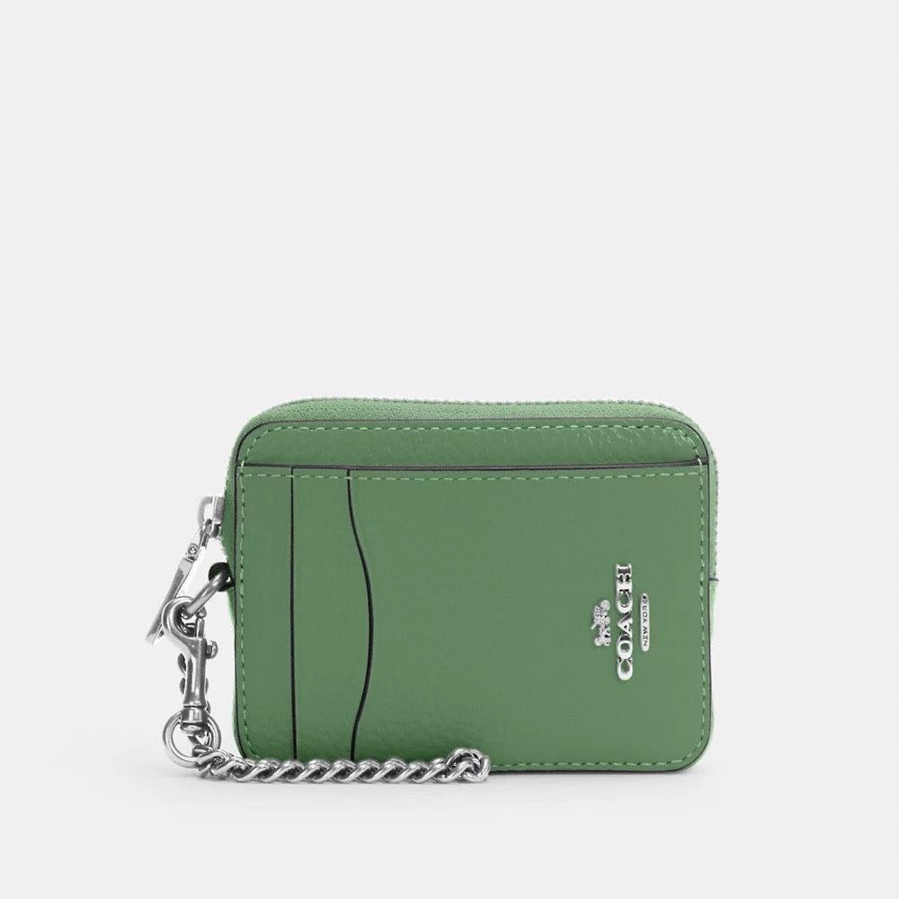 [INCOMING ETA END MAY 2024] C0ACH Zip Card Case in Soft Green (6303)