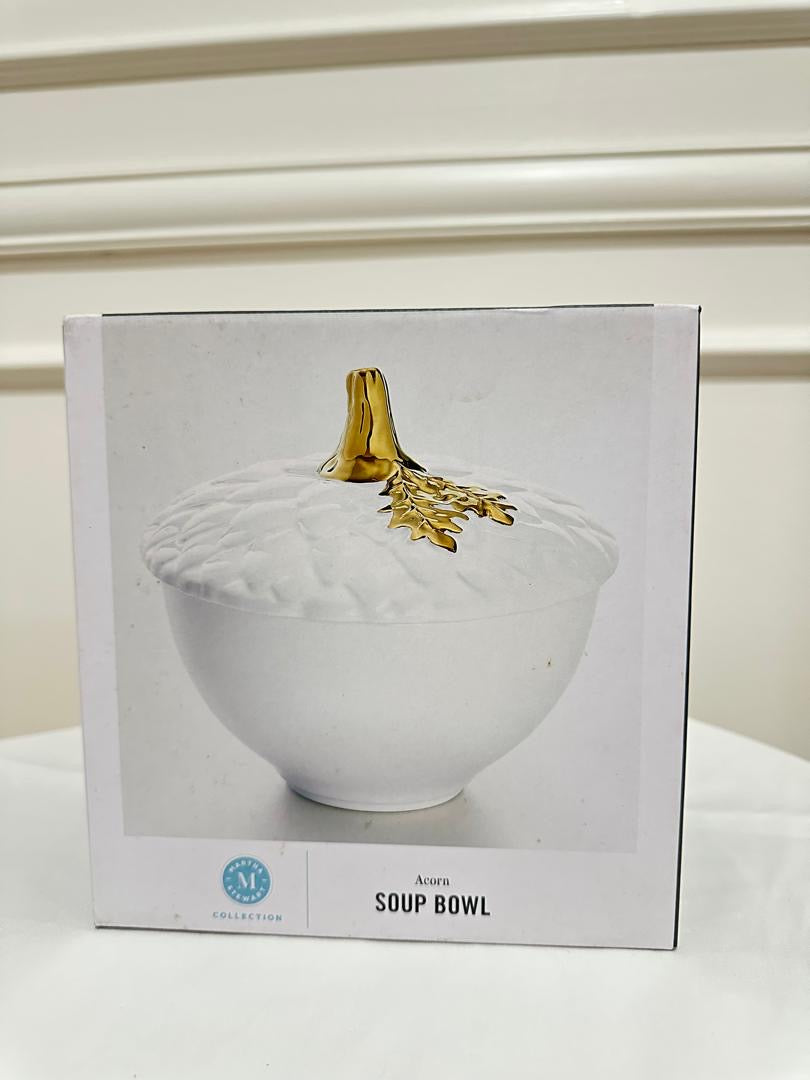 [READY STOCK MY] Martha Stewart Harvest Acorn Soup Bowl with Lid