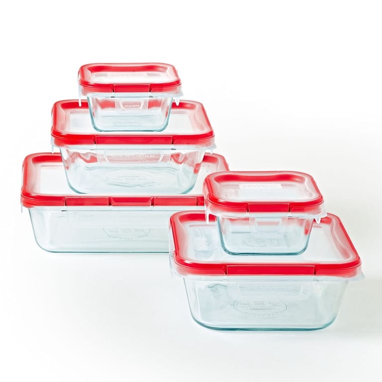 [READY STOCK MY] PYREX FRESHLOCK 10 PCS GLASS STORAGE SET