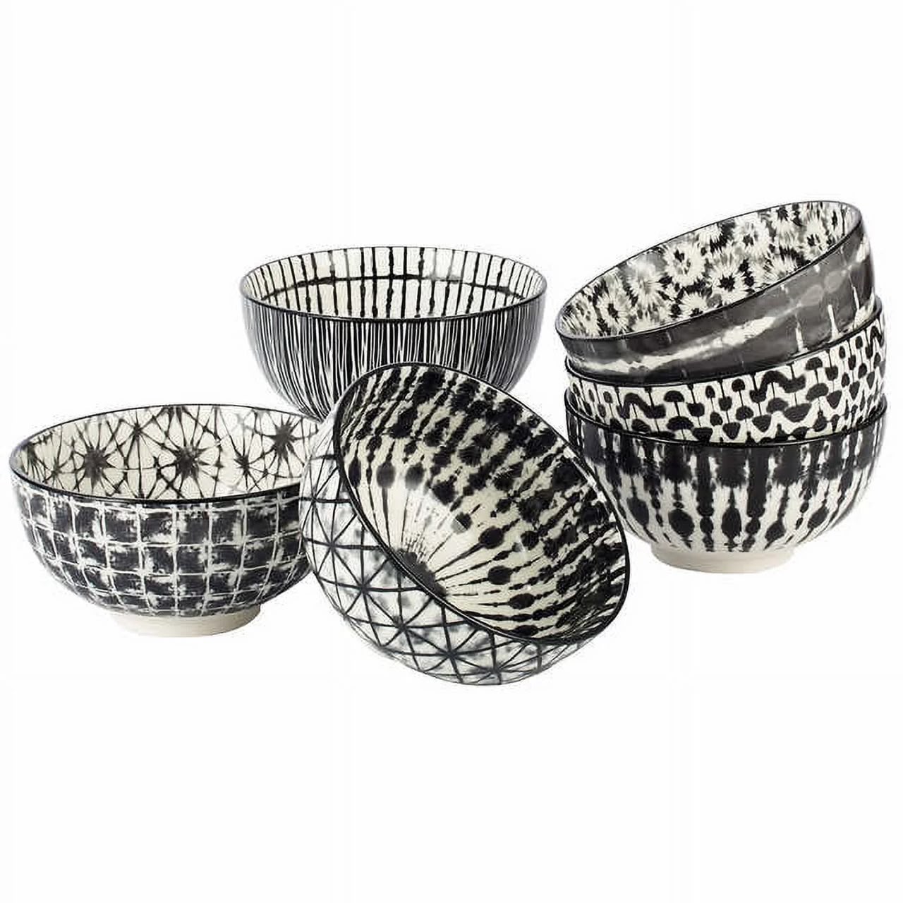 [READY STOCK MY] Signature Housewares 6 pcs Ceramic Bowl Set in Black