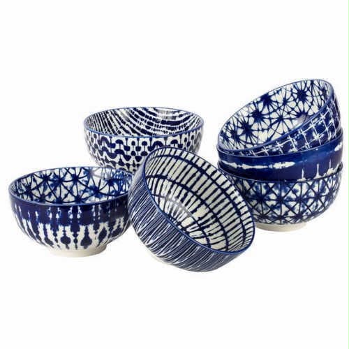 [READY STOCK MY] Signature Housewares 6 pcs Ceramic Bowl Set in Blue