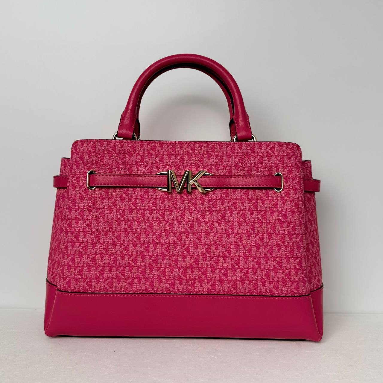 MK Reed Large CZ Belted Satchel in Electric Pink (35S4G6RS3B)