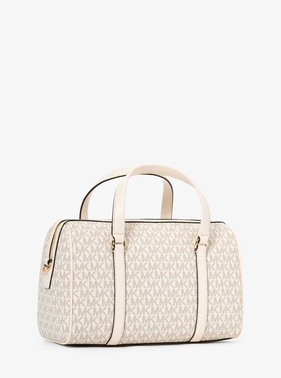 [READY STOCK MY] Michael Kors Travel Medium Duffle Satchel in Signature Light Cream Multi (35S4GTFS6B)