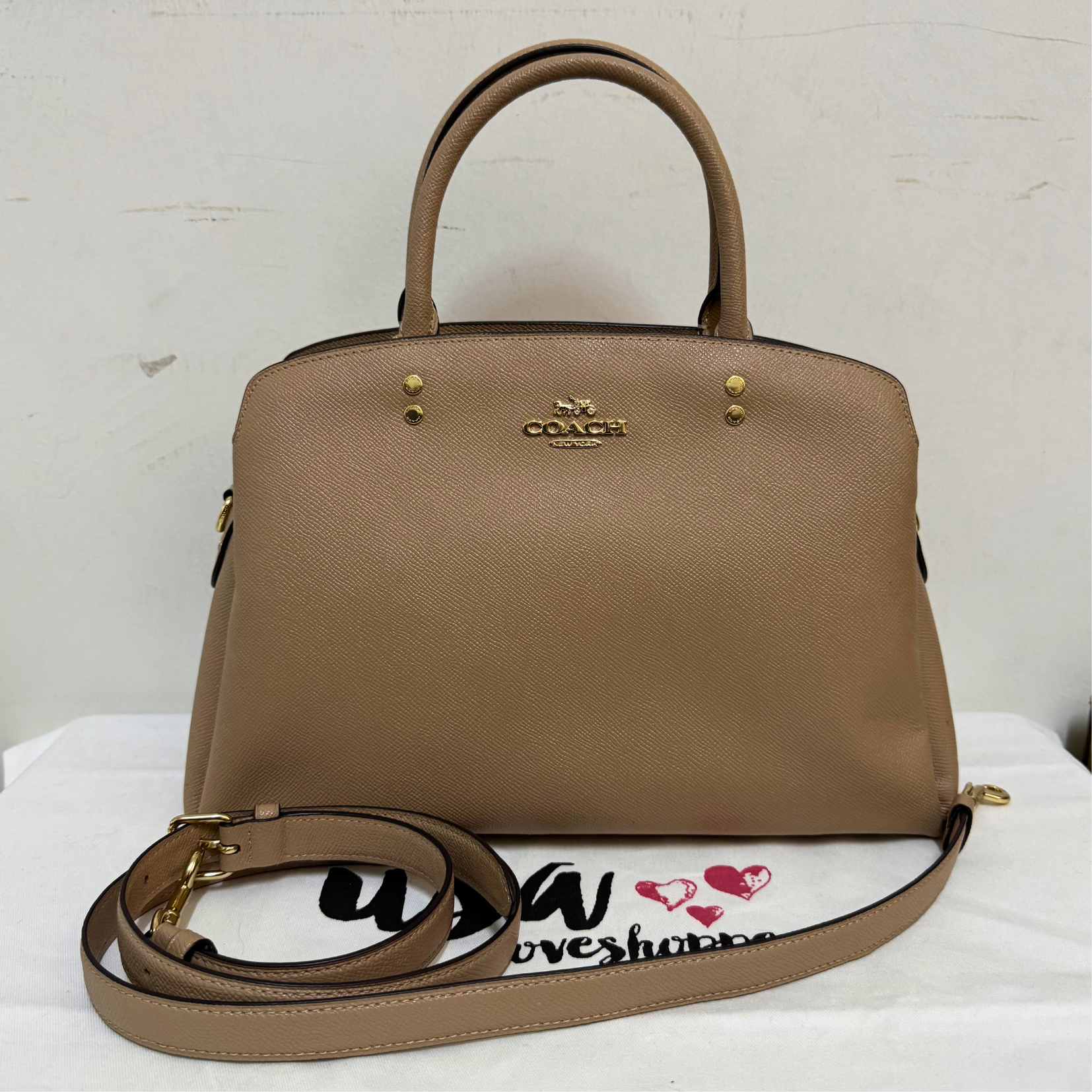 [AUCTION][READY STOCK MY] Coach Lillie Carryall in Taupe (91493)