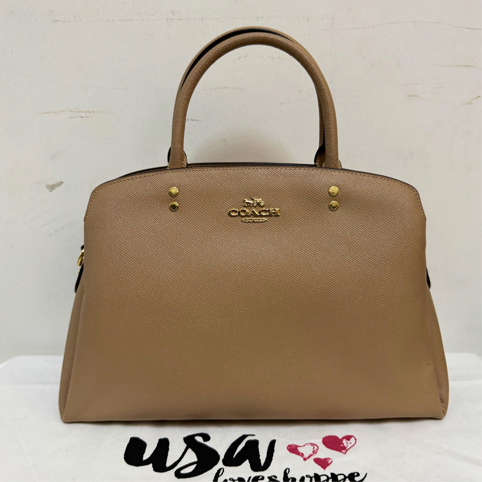 [AUCTION][READY STOCK MY] Coach Lillie Carryall in Taupe (91493)