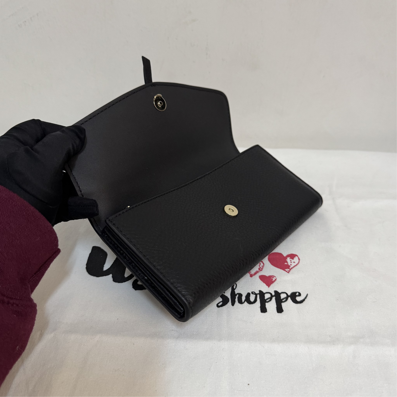 [AUCTION][READY STOCK MY] Kate Spade Marti Pebbled Leather Wallet in Black (K6402)