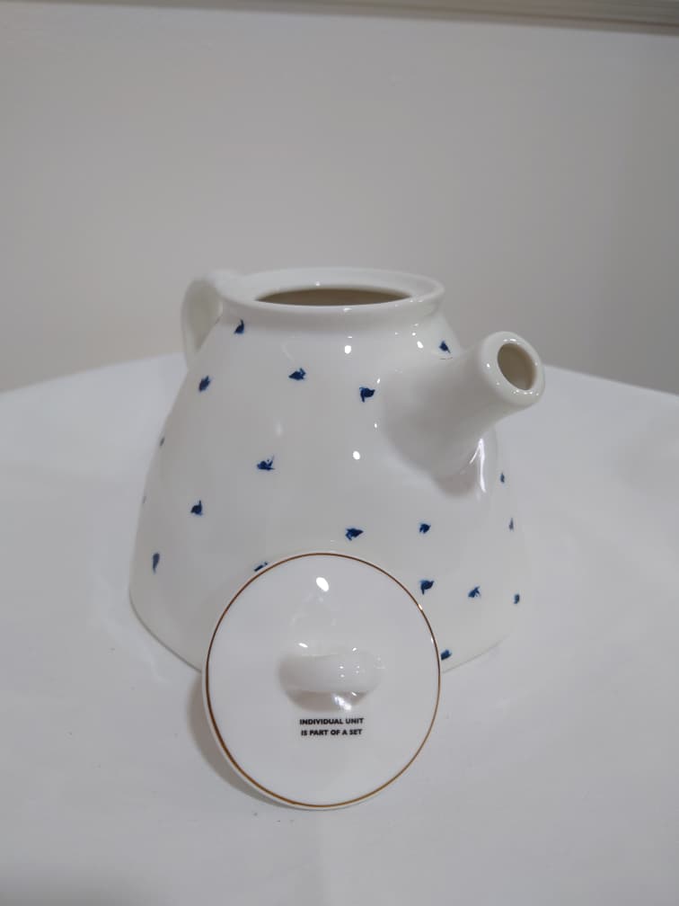 [READY STOCK MY] Lenox Blue Bay Dot Teapot