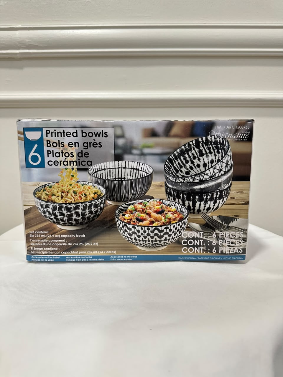 [READY STOCK MY] Signature Housewares 6 pcs Ceramic Bowl Set in Black