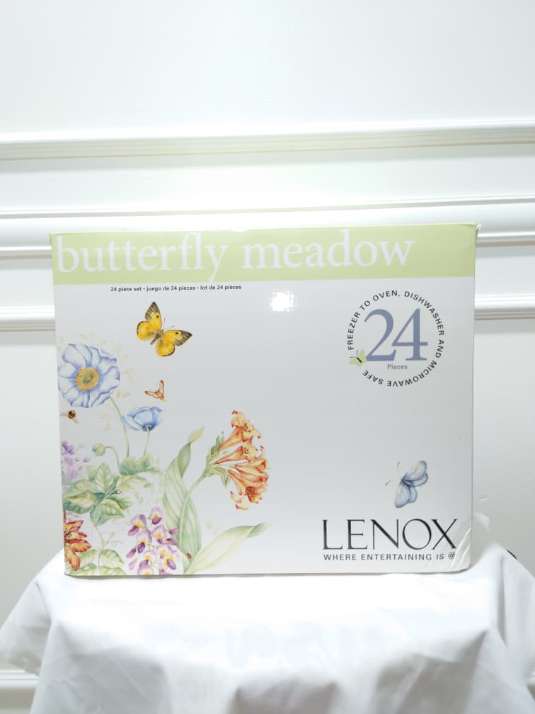 [READY STOCK MY] LENOX BUTTERFLY MEADOW 24 PCS DINNERWARE SET