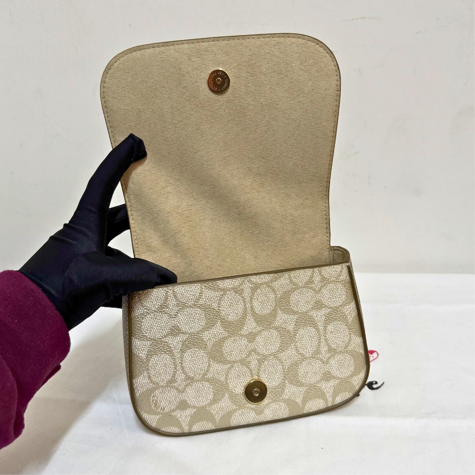 [AUCTION][READY STOCK MY] COACH Lysa Top Handle Bag In Signature Canvas in Champagne Multi (CX576)