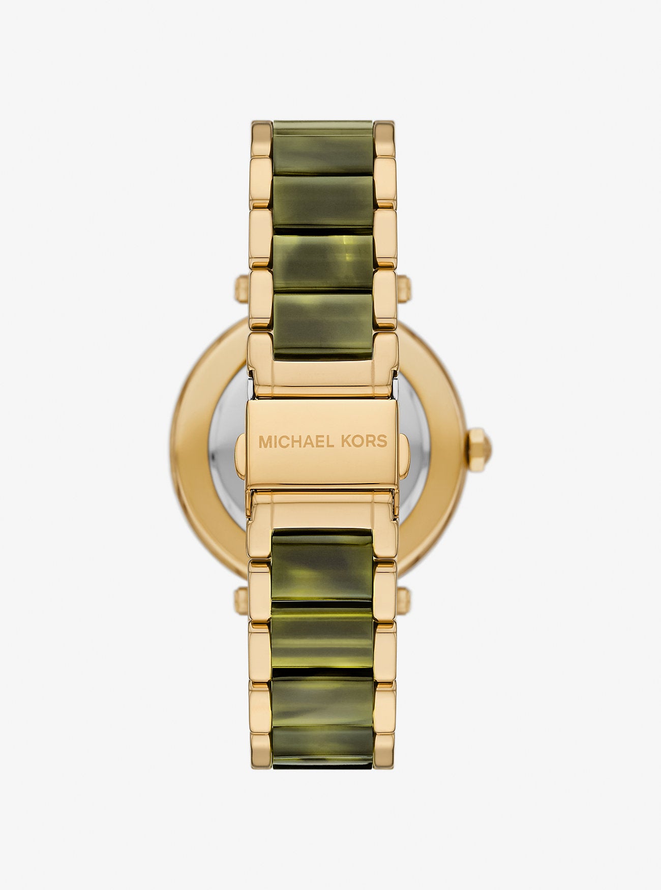 [READY STOCK MY] Michael Kors Parker Pavé Gold-Tone Acetate Watch in Thyme (MKO1200)