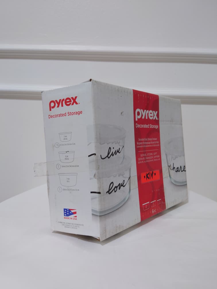 [READY STOCK MY] PYREX DECORATED STORAGE 6 PCS