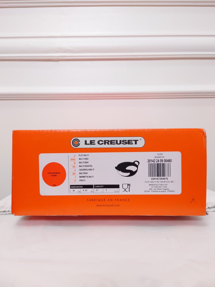 [READY STOCK MY] LE CREUSET CAST IRON BALTI DISH IN VOLCANIQUE FLAME