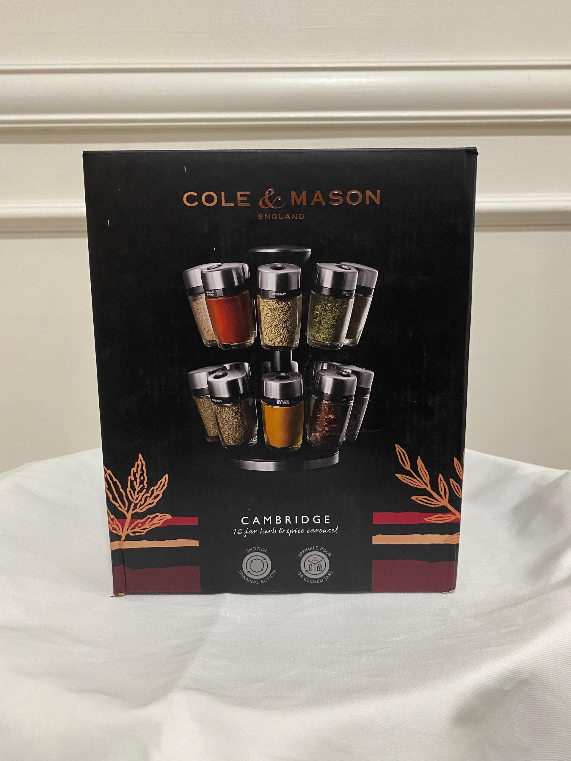 [READY STOCK MY] Cole & Mason Cambridge 16-Jar Herb & Spice Carousel