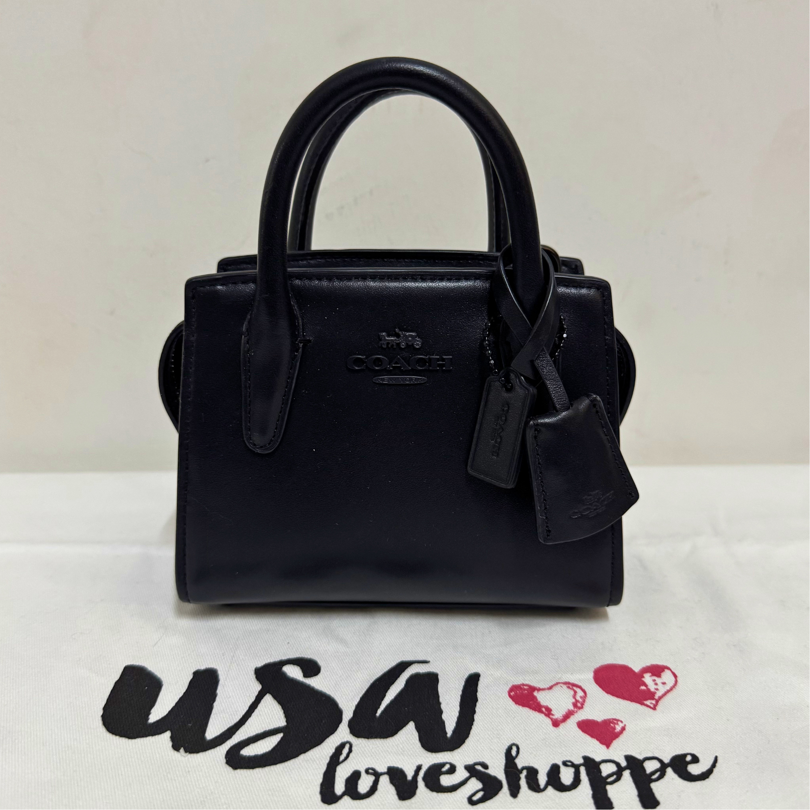 [AUCTION][READY STOCK MY] COACH Andrea Mini Carryall In Black Copper (CO974)