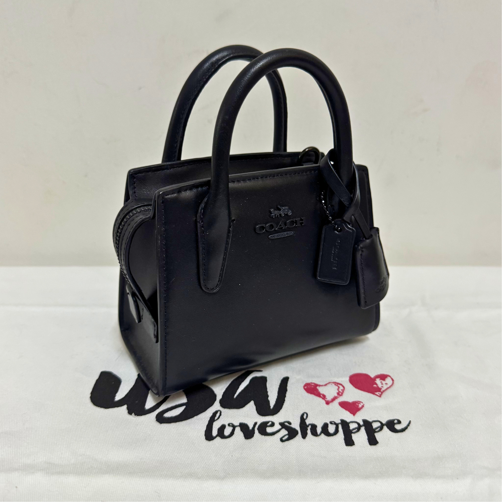 [AUCTION][READY STOCK MY] COACH Andrea Mini Carryall In Black Copper (CO974)