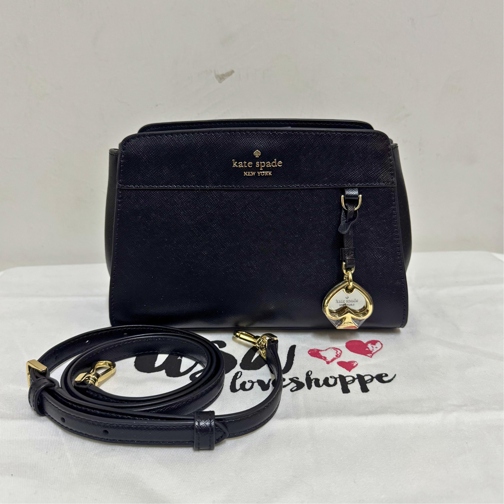 [AUCTION][READY STOCK MY] Kate Spade Madison Small Top Handle Satchel in Black (KK283)