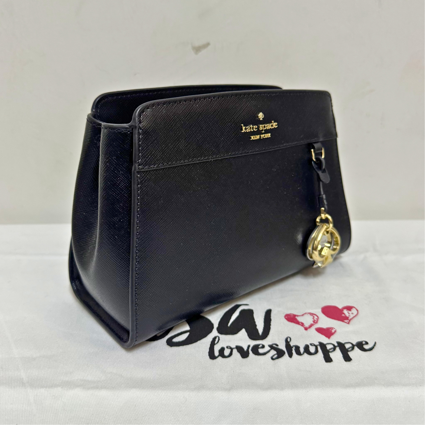 [AUCTION][READY STOCK MY] Kate Spade Madison Small Top Handle Satchel in Black (KK283)